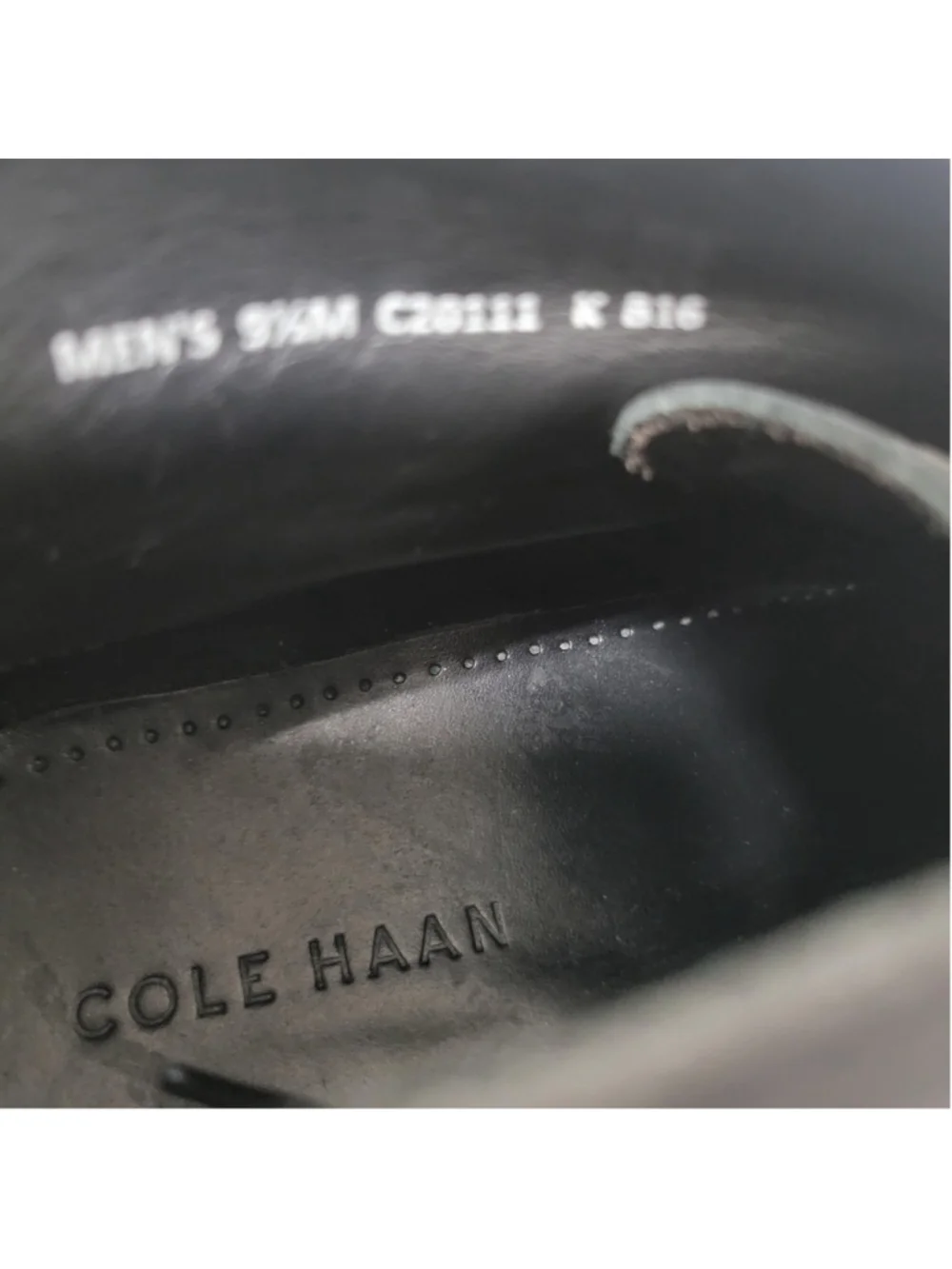 Cole Haan Men's Black Colton Chukka Lace-Up Leather Boots Style C20111 Size 9.5M